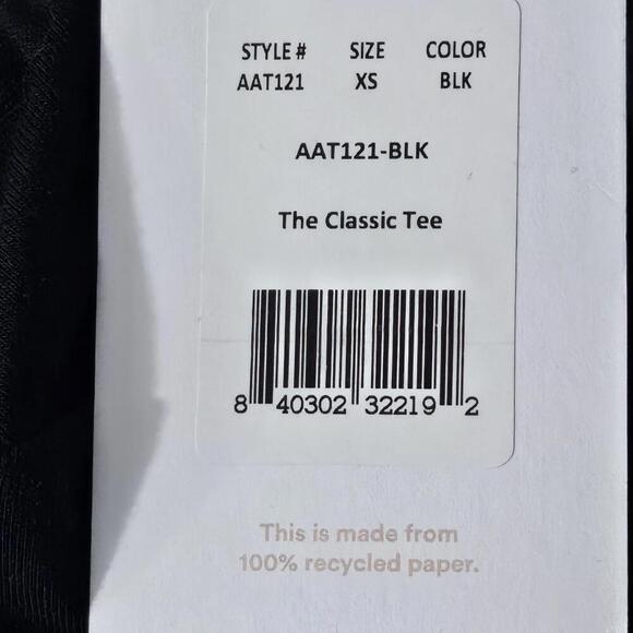 2/$30 Andie The Classic Tee Bamboo Jersey Black Size XS | Soft Everyday T-Shirt - Picture 6 of 7